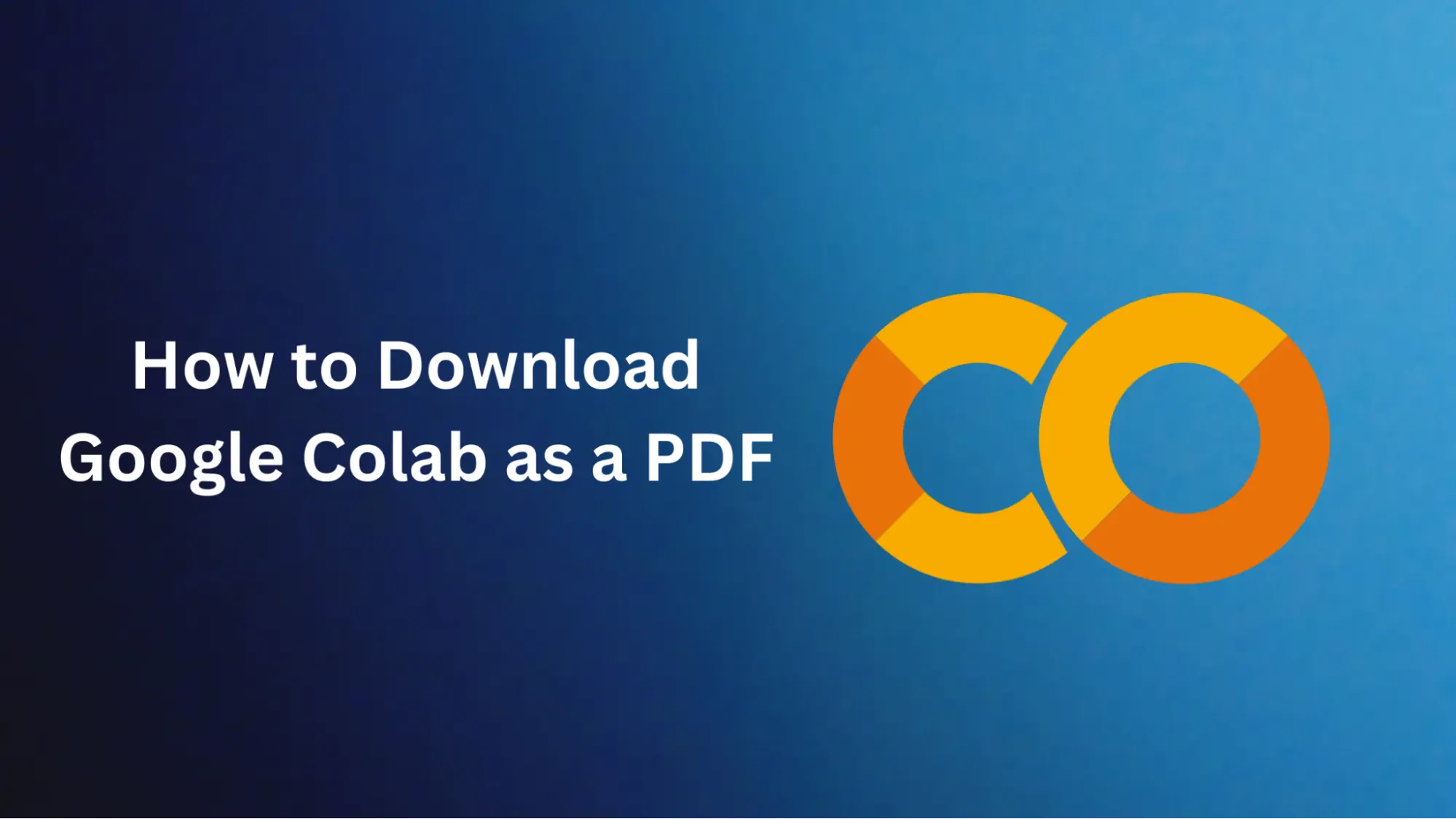 How to download Google Colab as a PDF